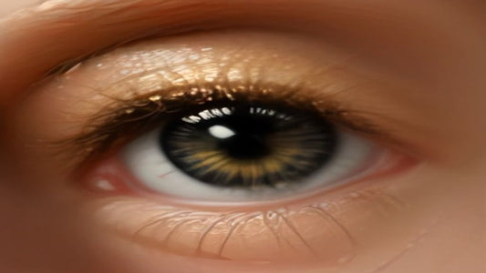 Professional lash mapping diagram for almond eye shape on a mannequin head