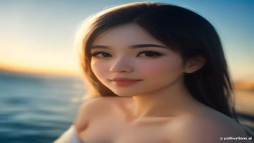 Woman with lash extensions enjoying a sunny day at the beach