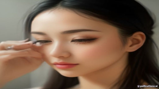Professional lash technician applying eyelash extensions carefully with tweezers