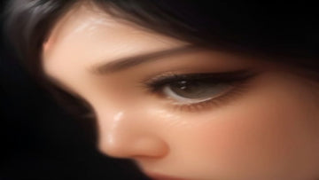Macro lash styling showing L curl lash extensions on Asian eye shape