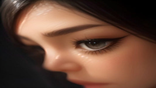 Close-up of freshly applied eyelash extensions showing perfect isolation